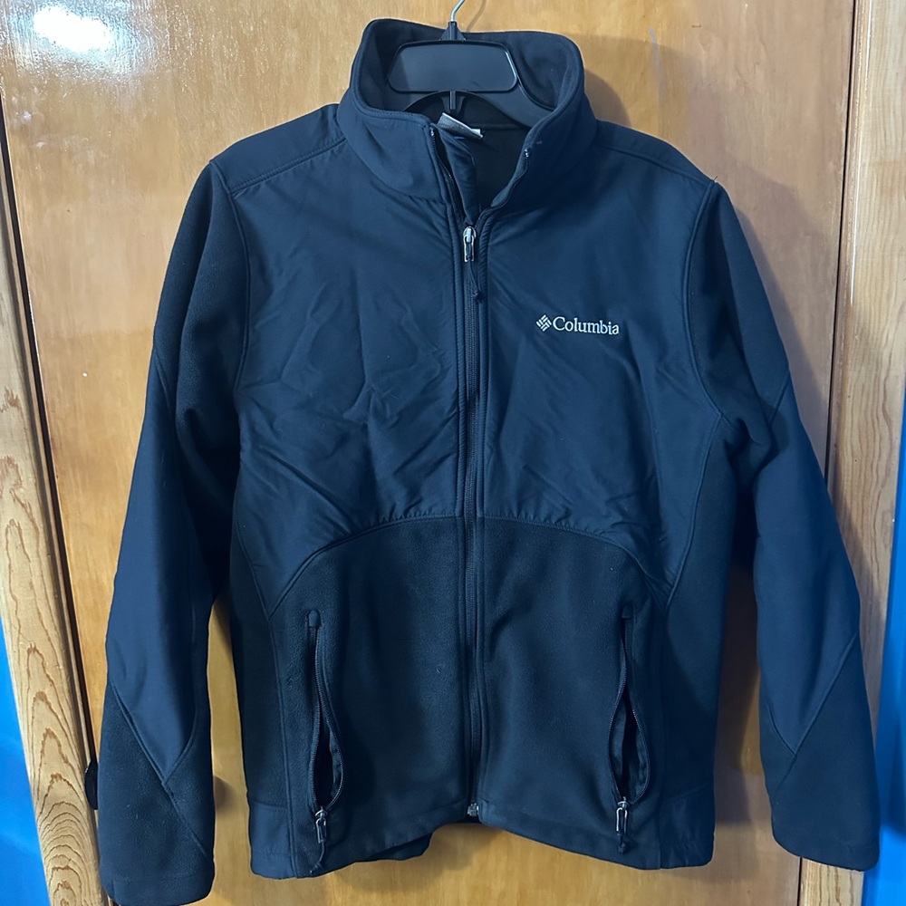 Columbia Black Softshell Fleece Jacket